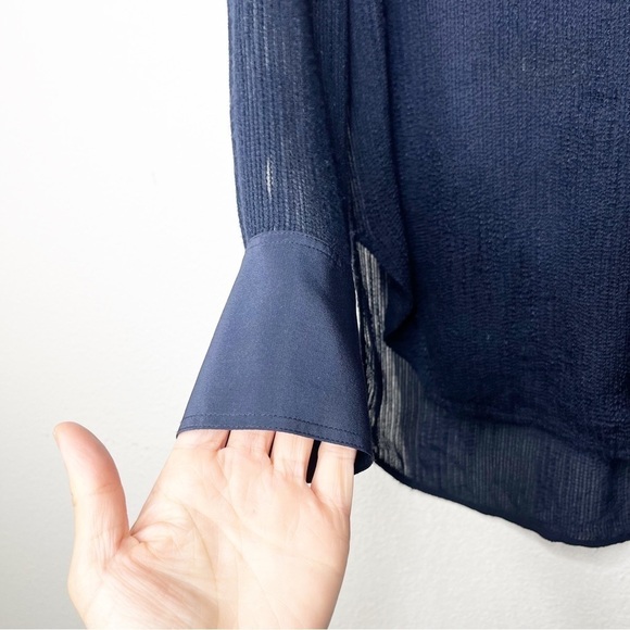 Vince Drapey Silk Blend Collar Shirt - Picture 6 of 9